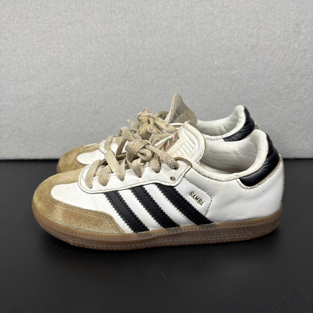 Adidas Samba Classic Kids Shoes White Black Gum Sneaker IF1944 Size 13.5K Youth